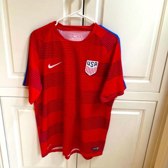 Nike Shirts Mens Authentic Team Usa Soccer Jersey Great Condition